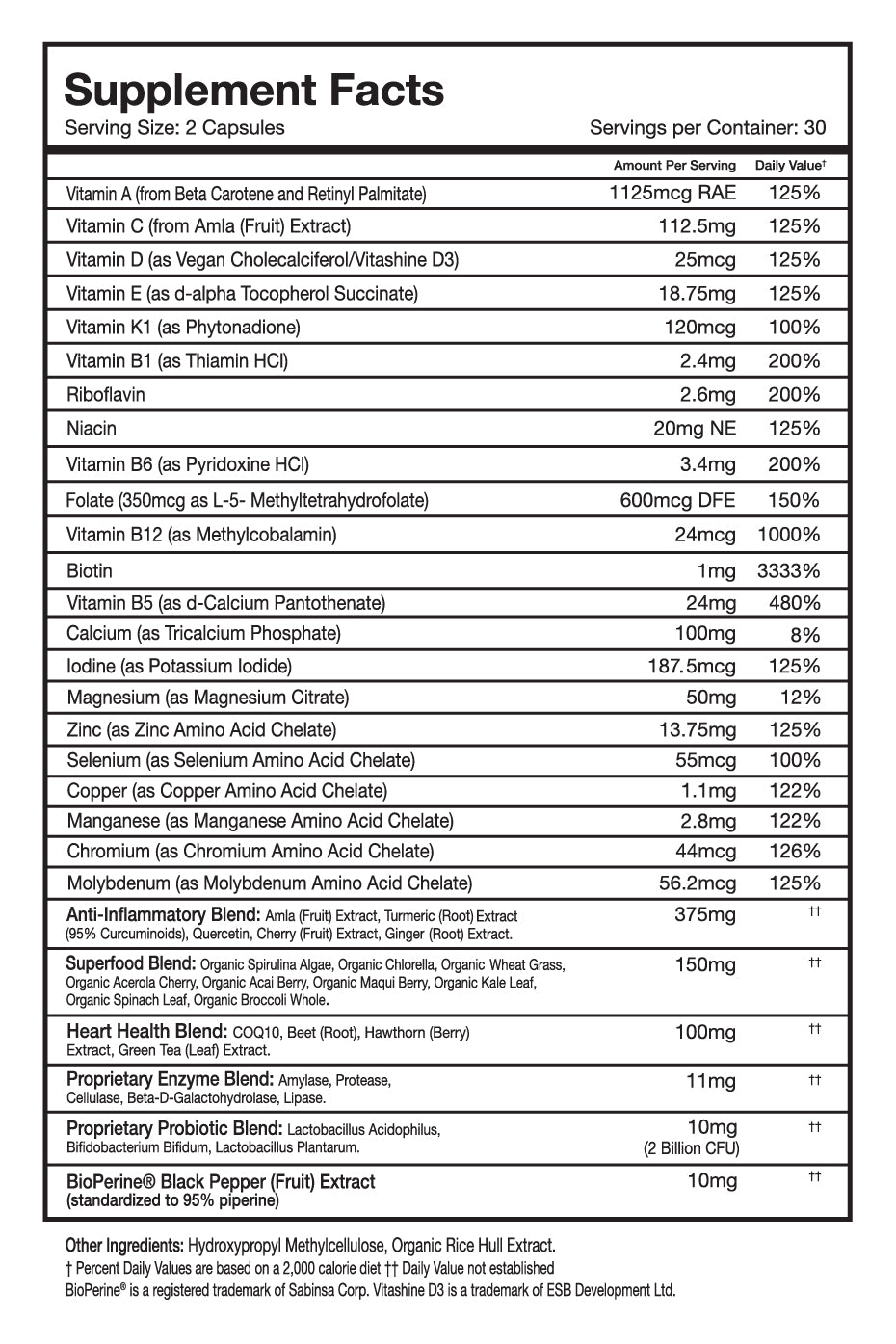 Alo Yoga Superfood Multivitamin - 60 Pack