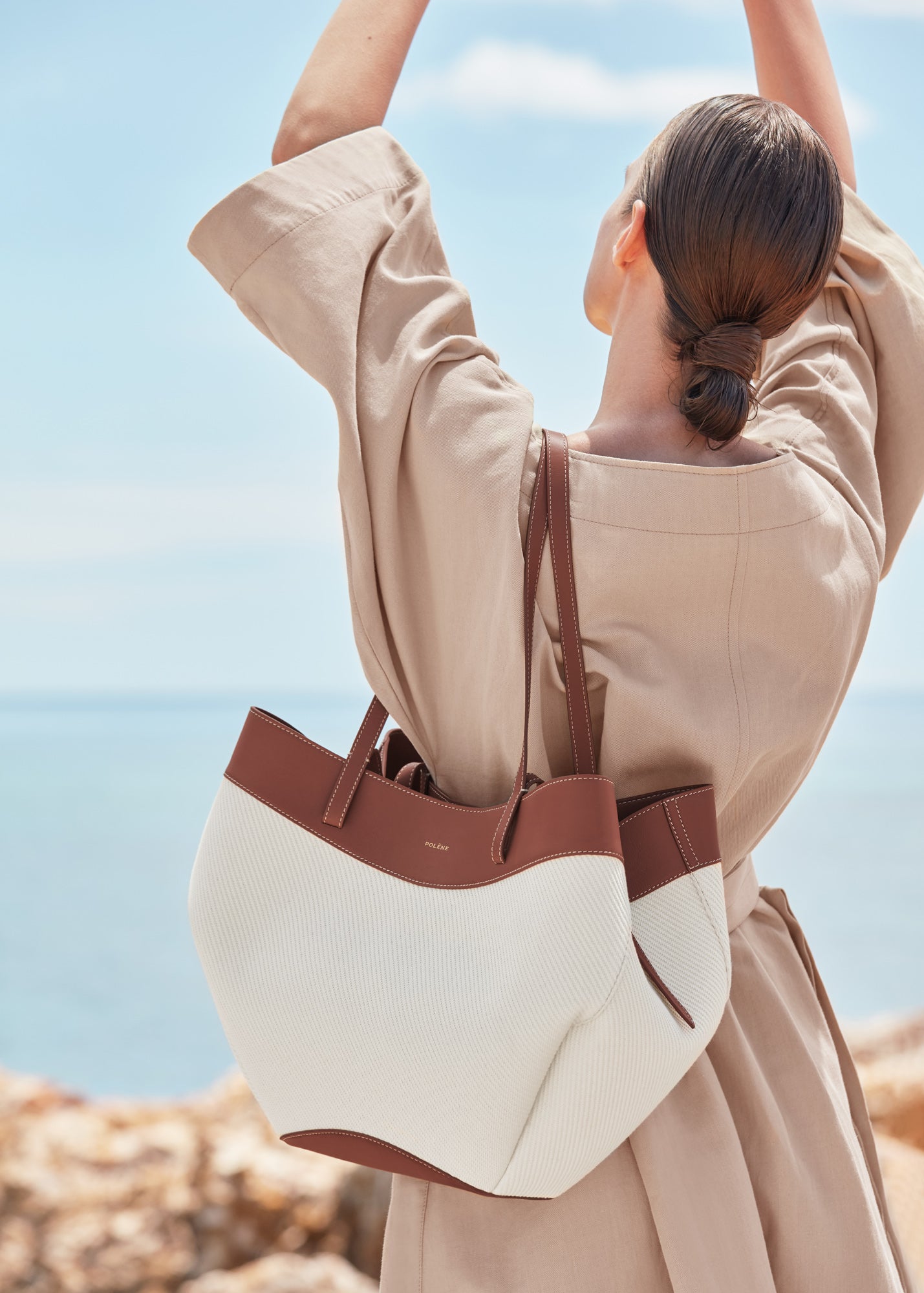 Polene Cyme Cognac Canvas