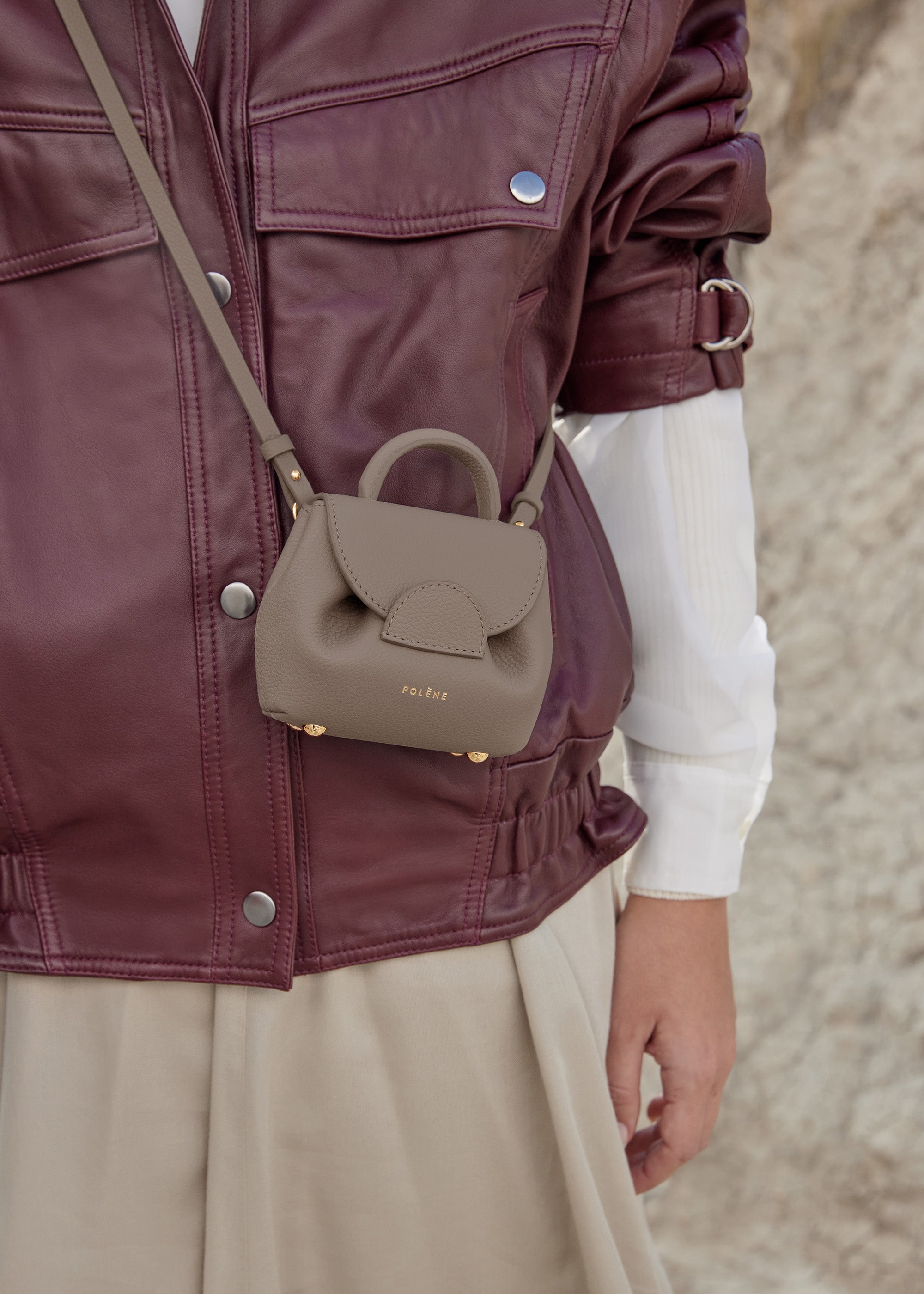 Polene Numéro Un Micro - Textured Taupe
