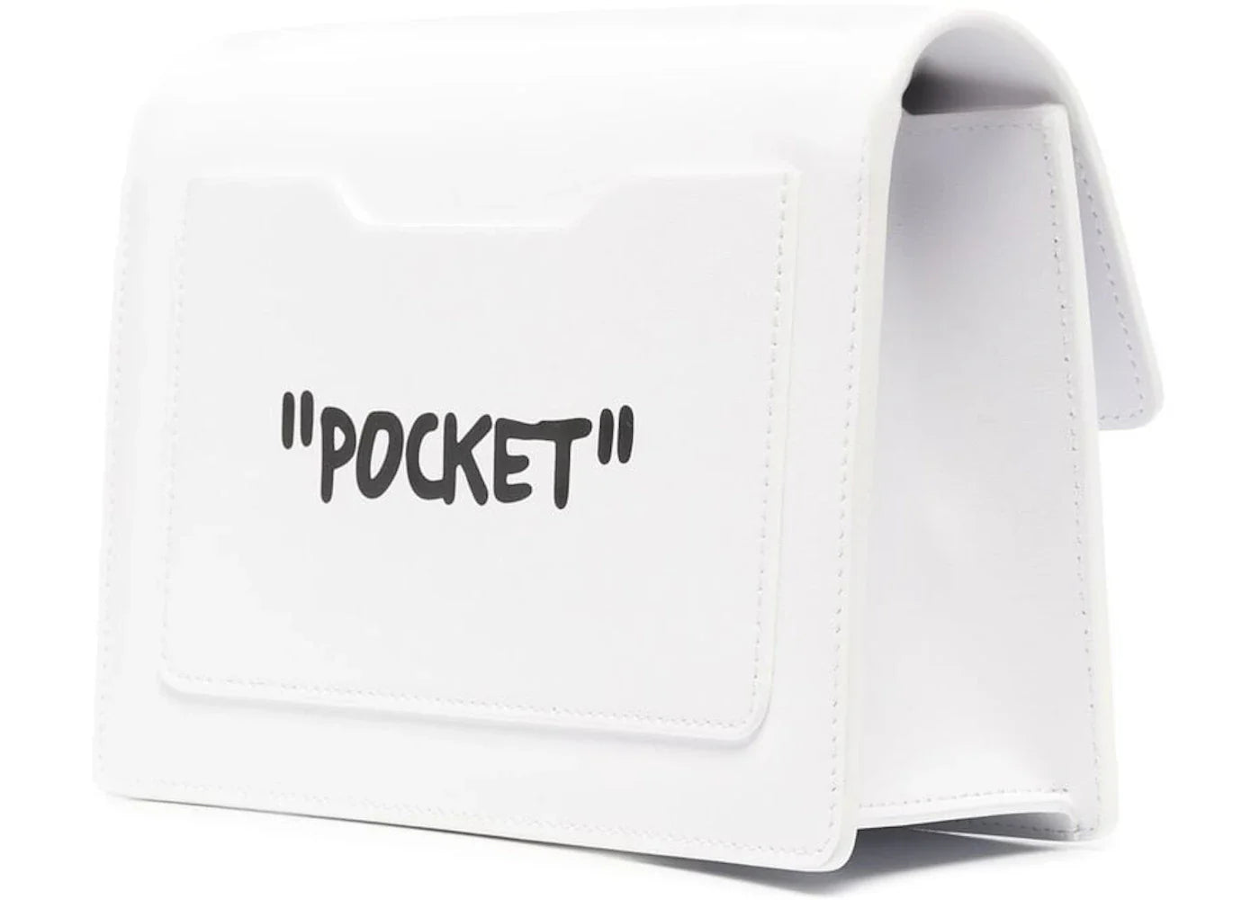 off-white "cash inside" ss22 jitney bag white/black