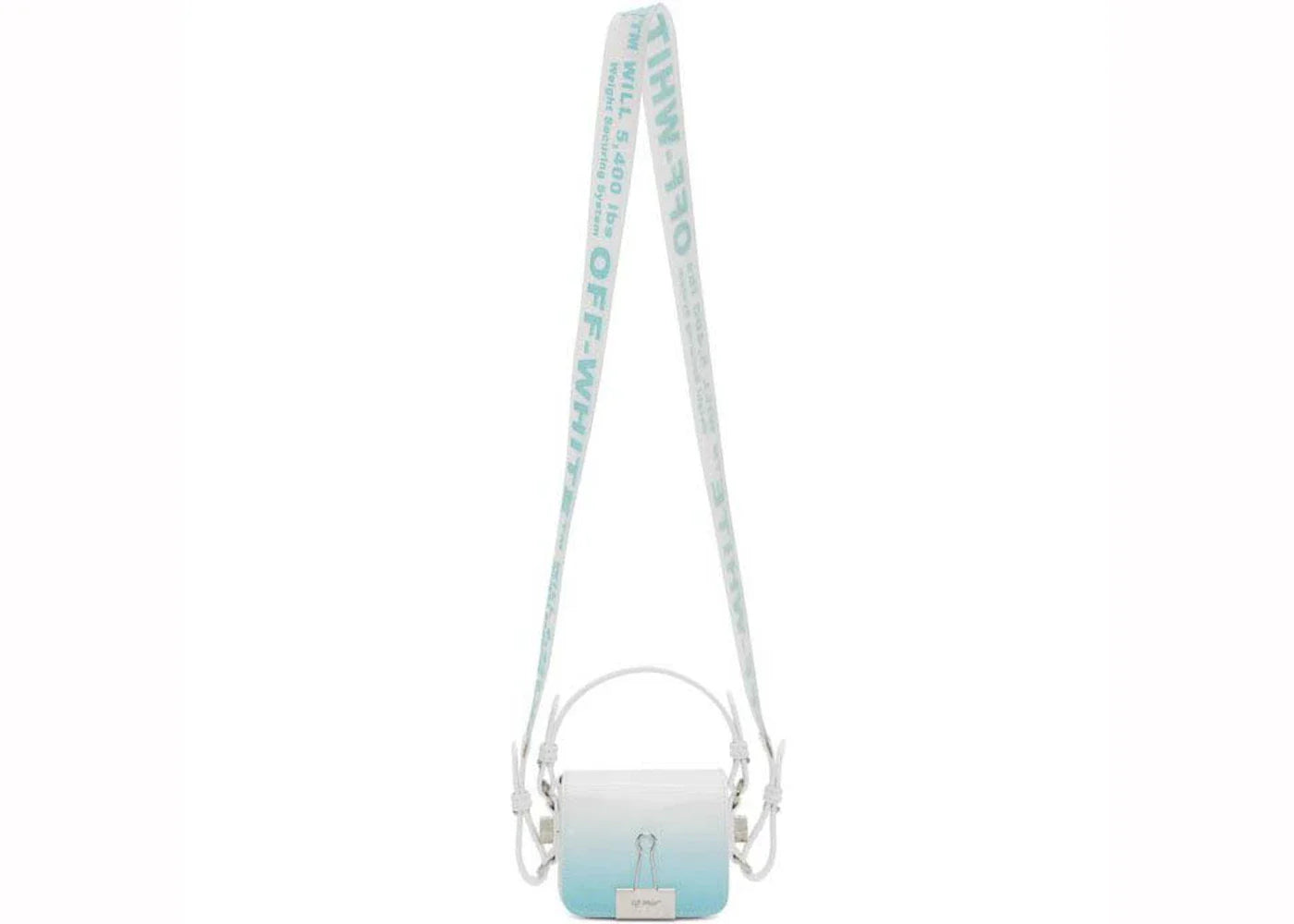 off-white degrade baby flap bag light blue