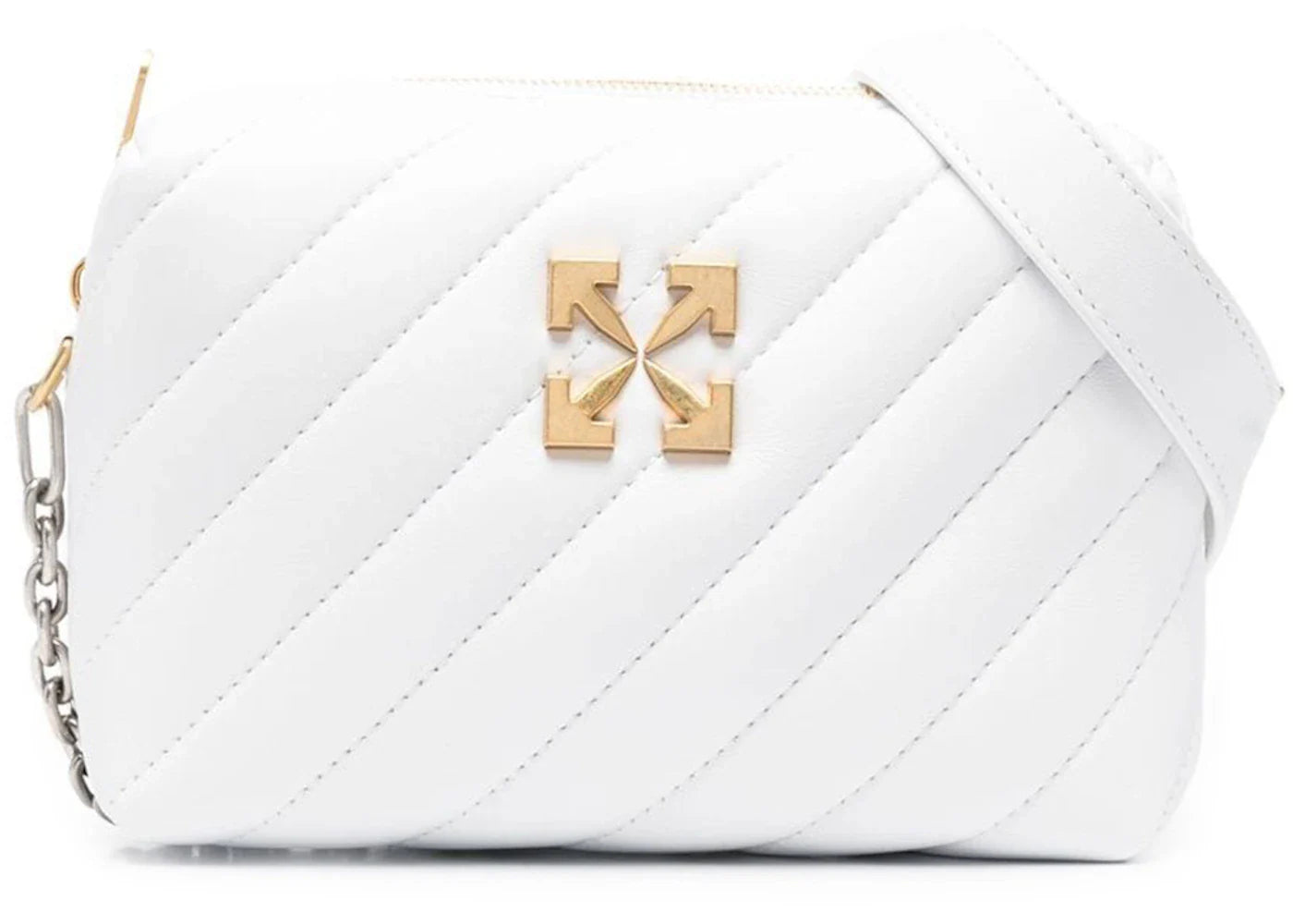 off-white jackhammer camera bag quilted white