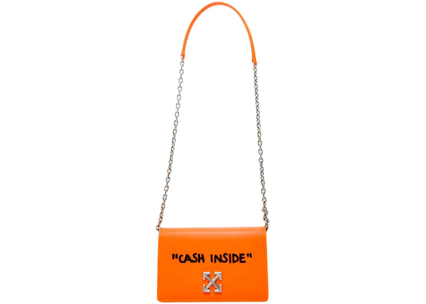 off-white jitney 0.5 crossbody bag orange/black