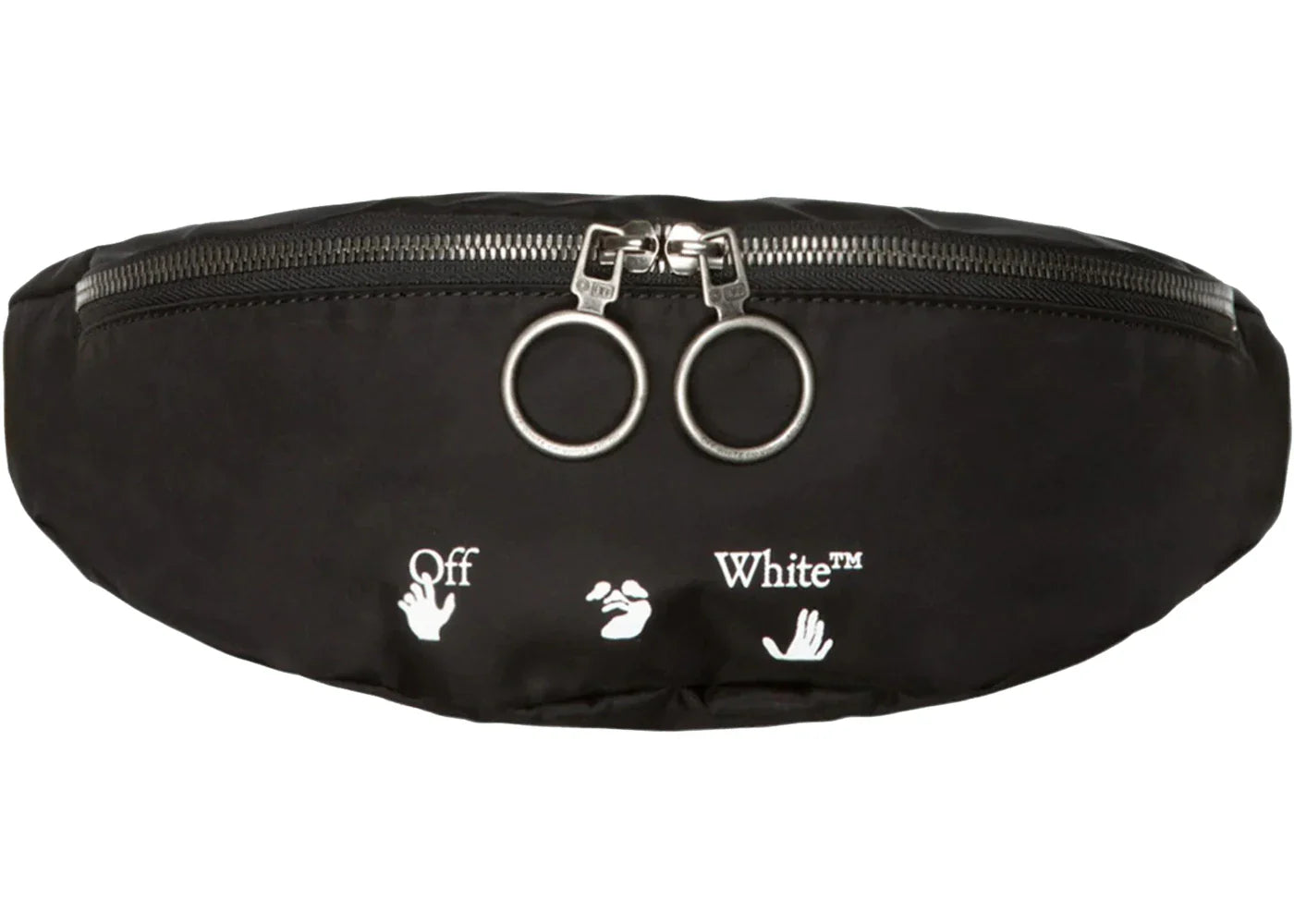 off-white ow logo nylon belt bag black