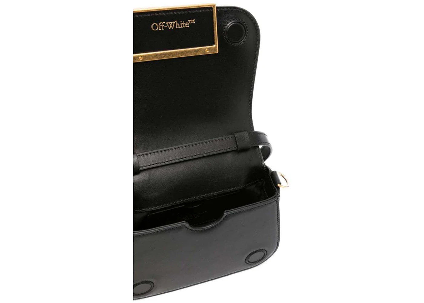 off-white skeleton binder shoulder bag black