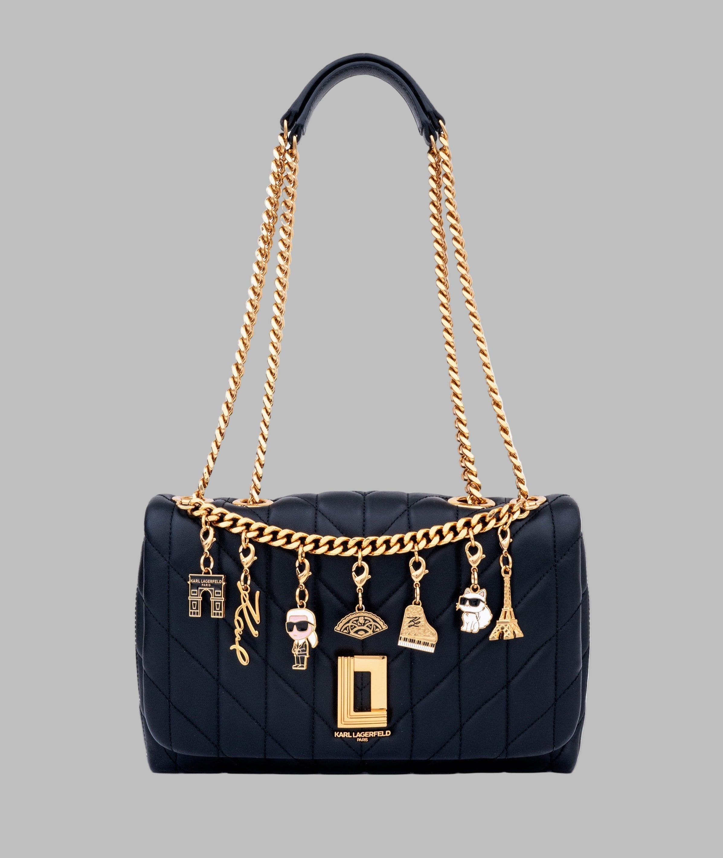 KarlLagerfeld Lafayette shoulder black with charms black
