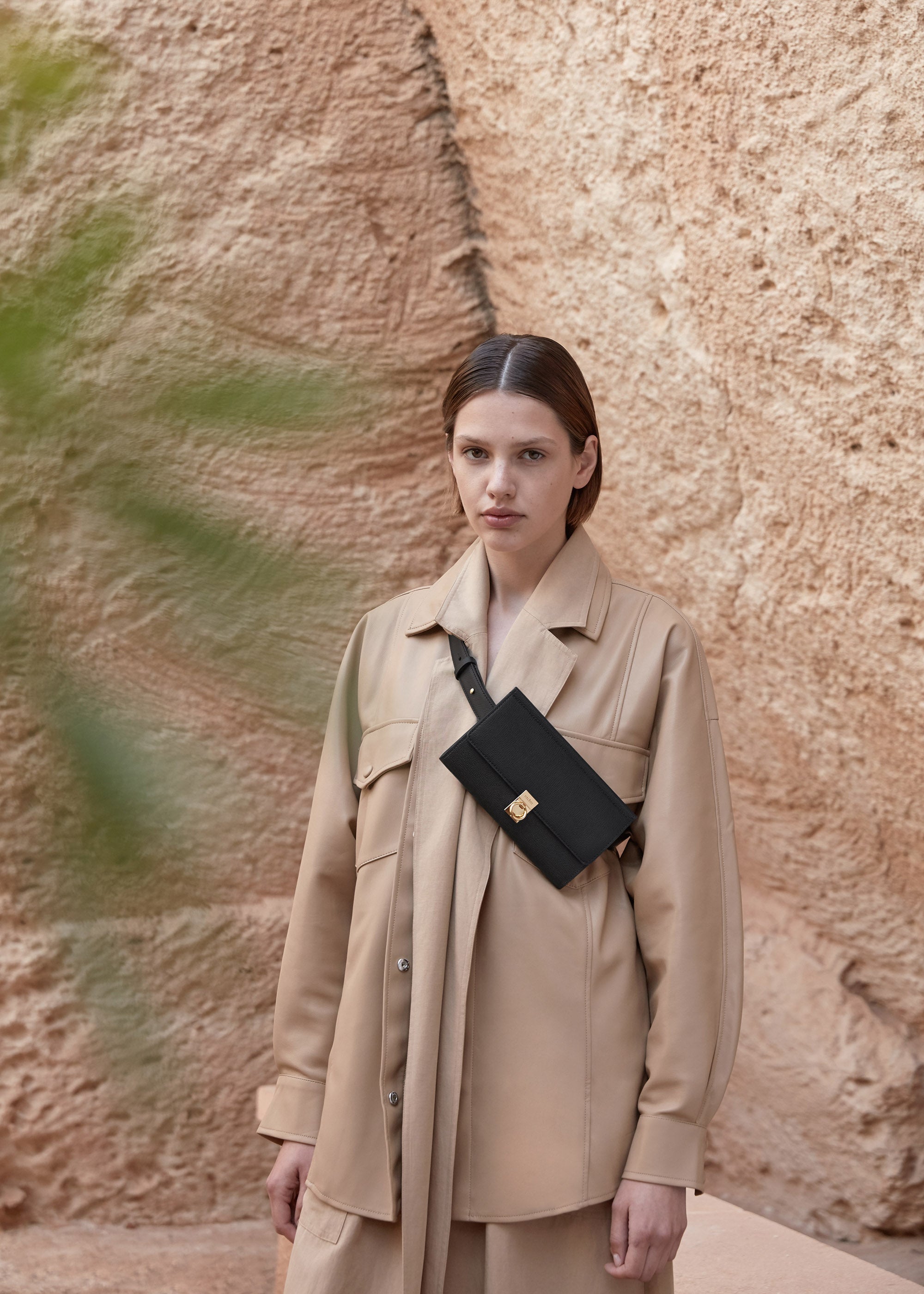 Polene Numéro Sept Belt - Textured Black