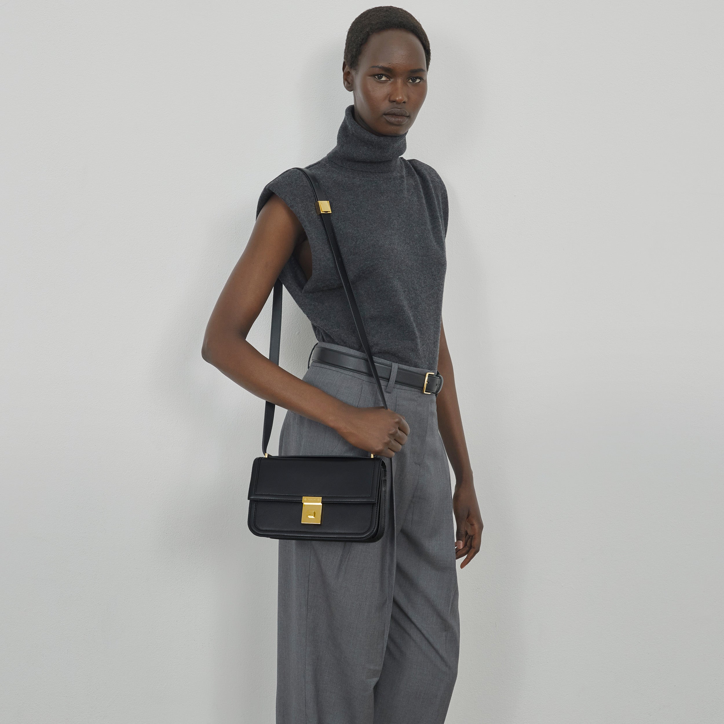 DeMellier The Paris Crossbody deep olive suede