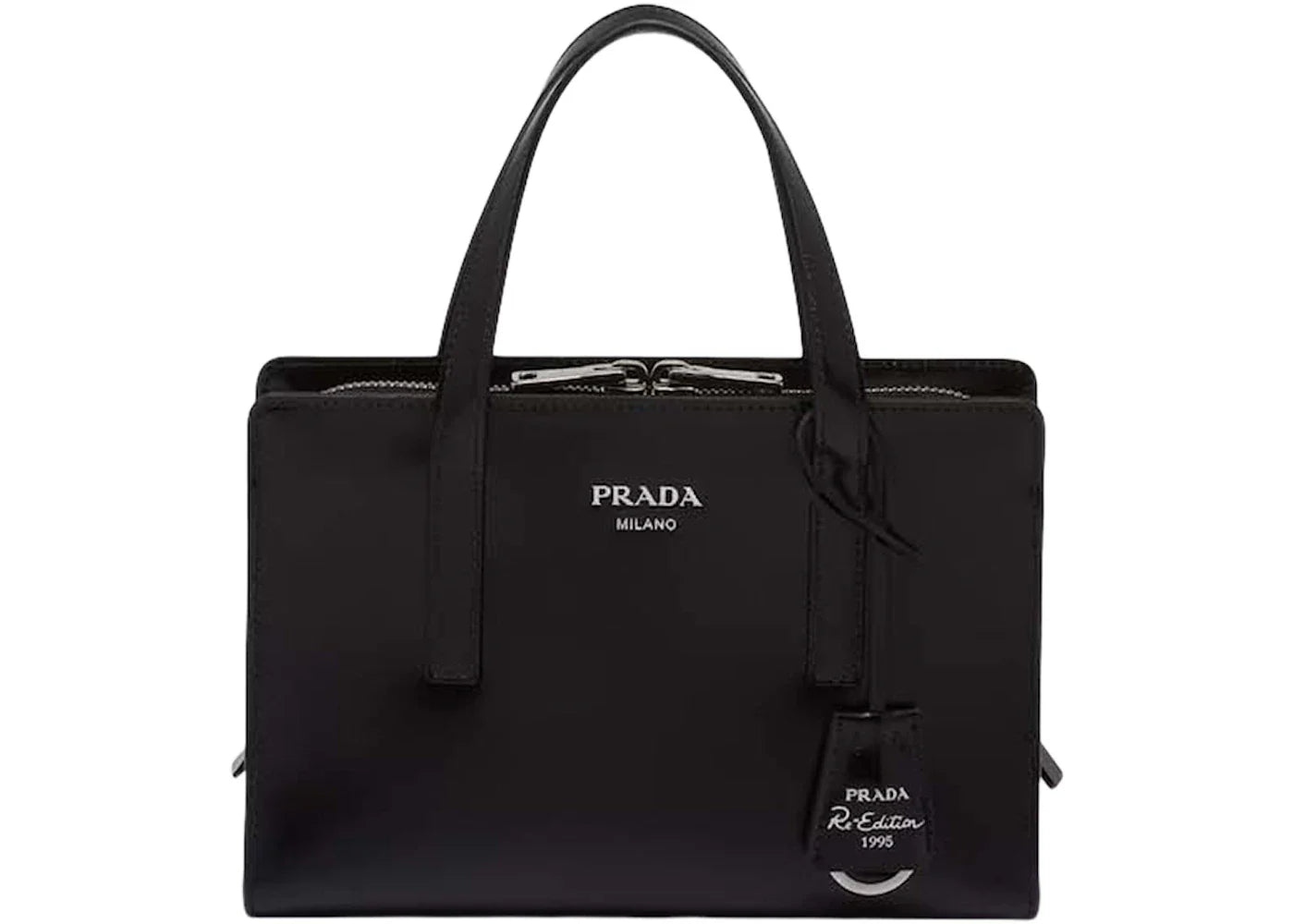 prada re-edition 1995 brushed-leather mini handbag black