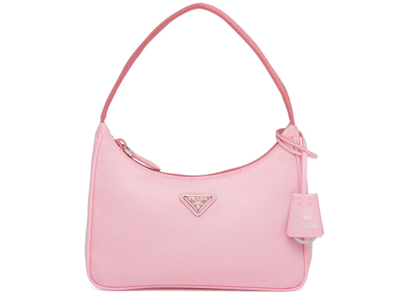 prada re-edition 2000 nylon mini bag pink