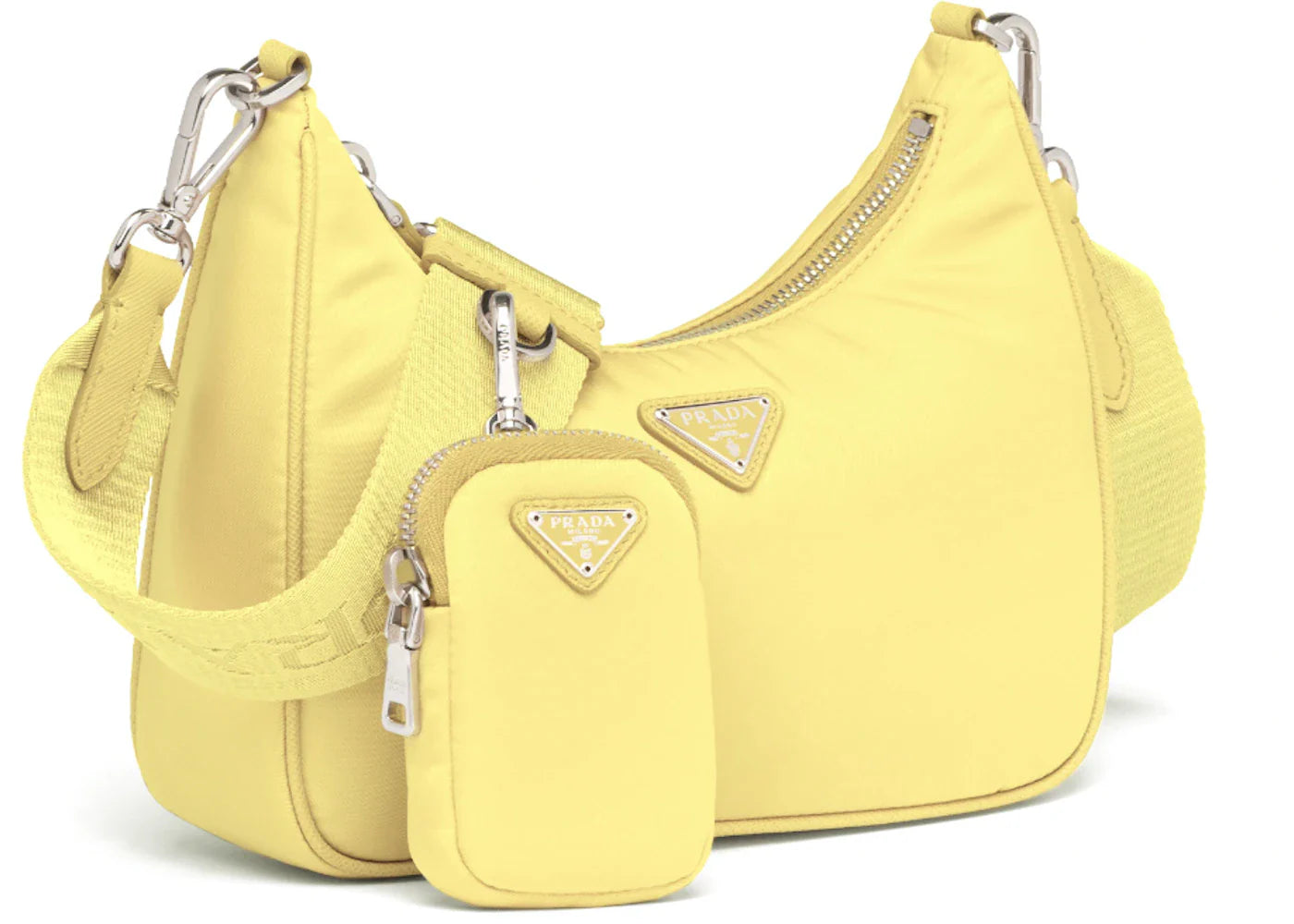 prada re-edition 2005 nylon bag lemon yellow