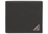 Prada Saffiano Leather Bi-Fold Wallet Black
