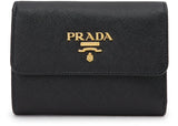 Prada Saffiano Short Wallet Black