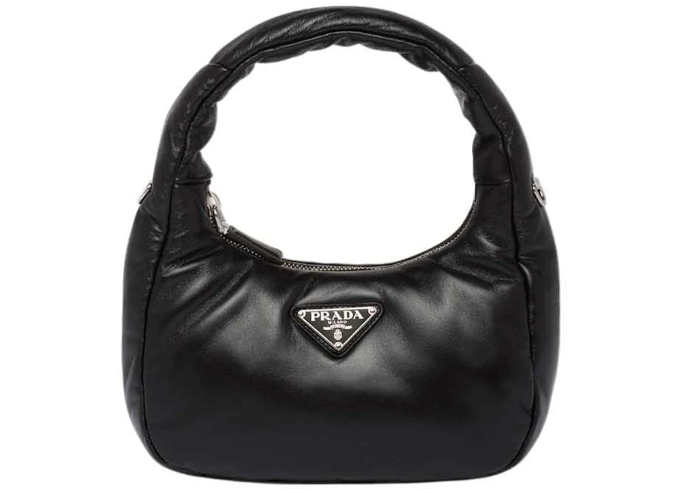 prada soft padded nappa-leather mini bag black