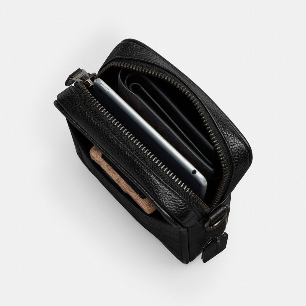 Coach Sullivan Crossbody Bag In Signature Canvas Gunmetal Walnut Black