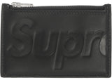 Supreme Leather Zip Card Holder Black