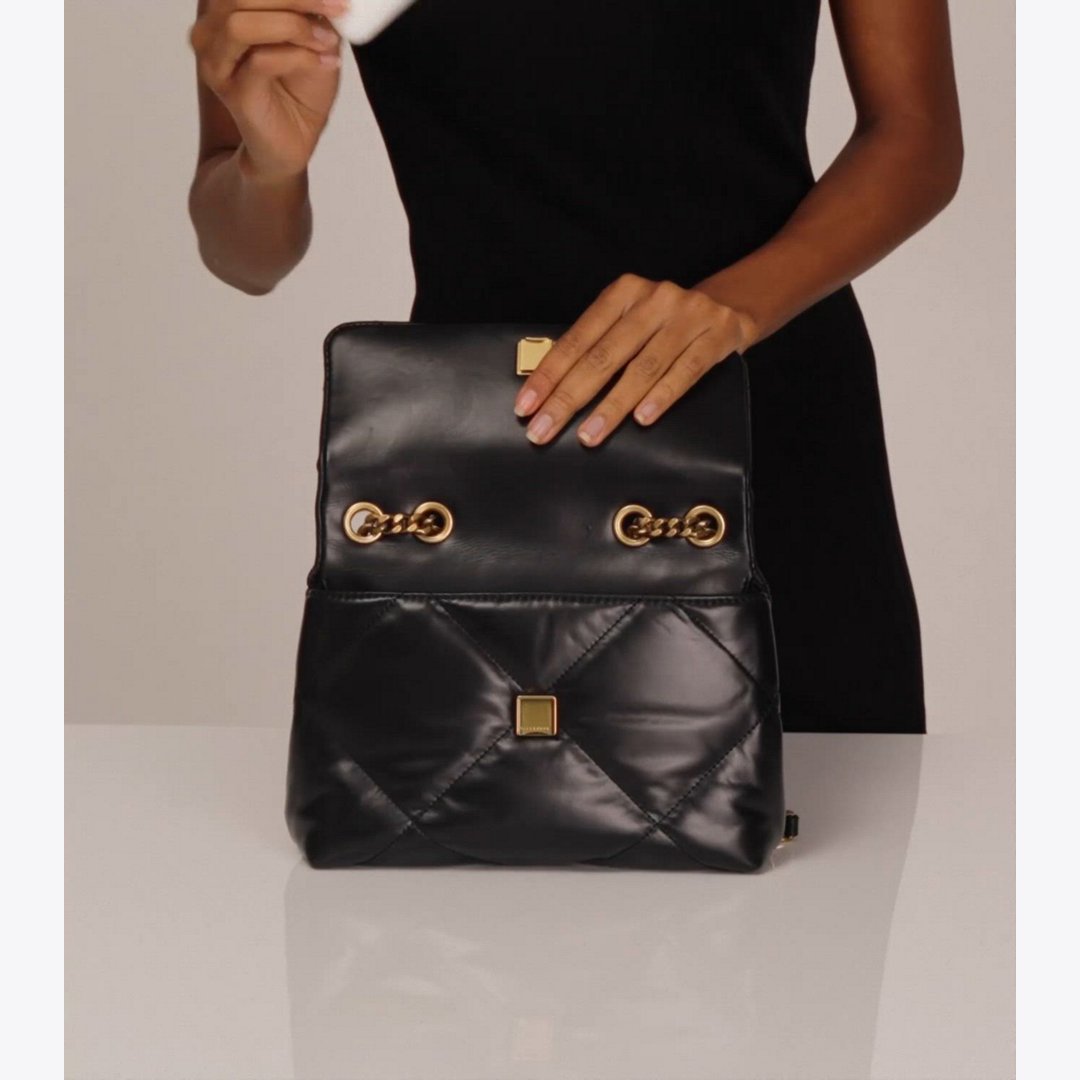 Tory Burch Small Kira Diamond Quilt Shoulder Bag Black