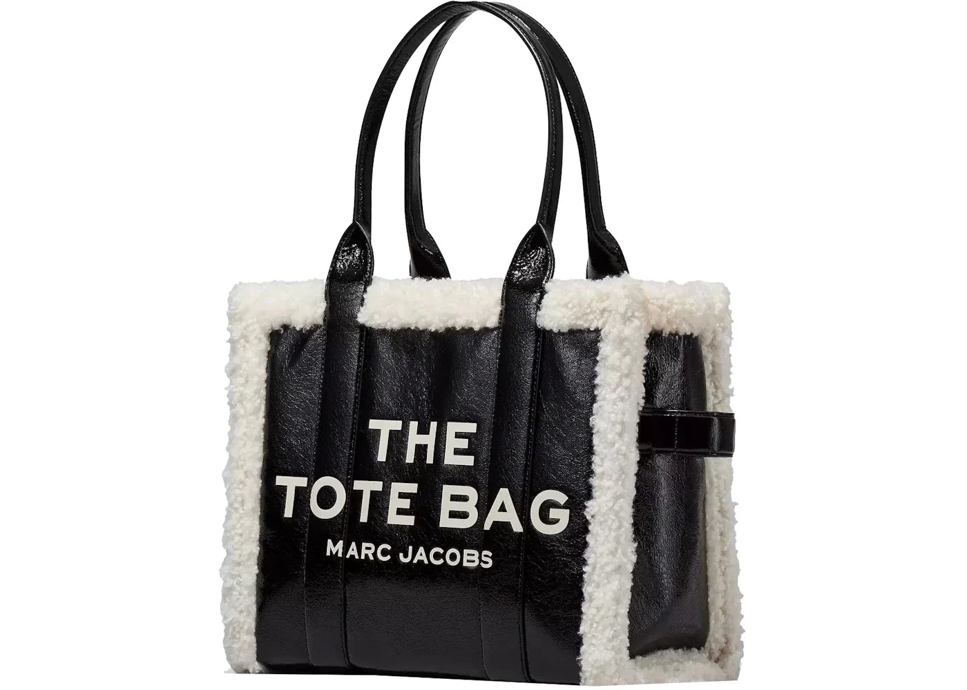 Marc Jacobs The Crinkle Leather Tote Bag Large Black