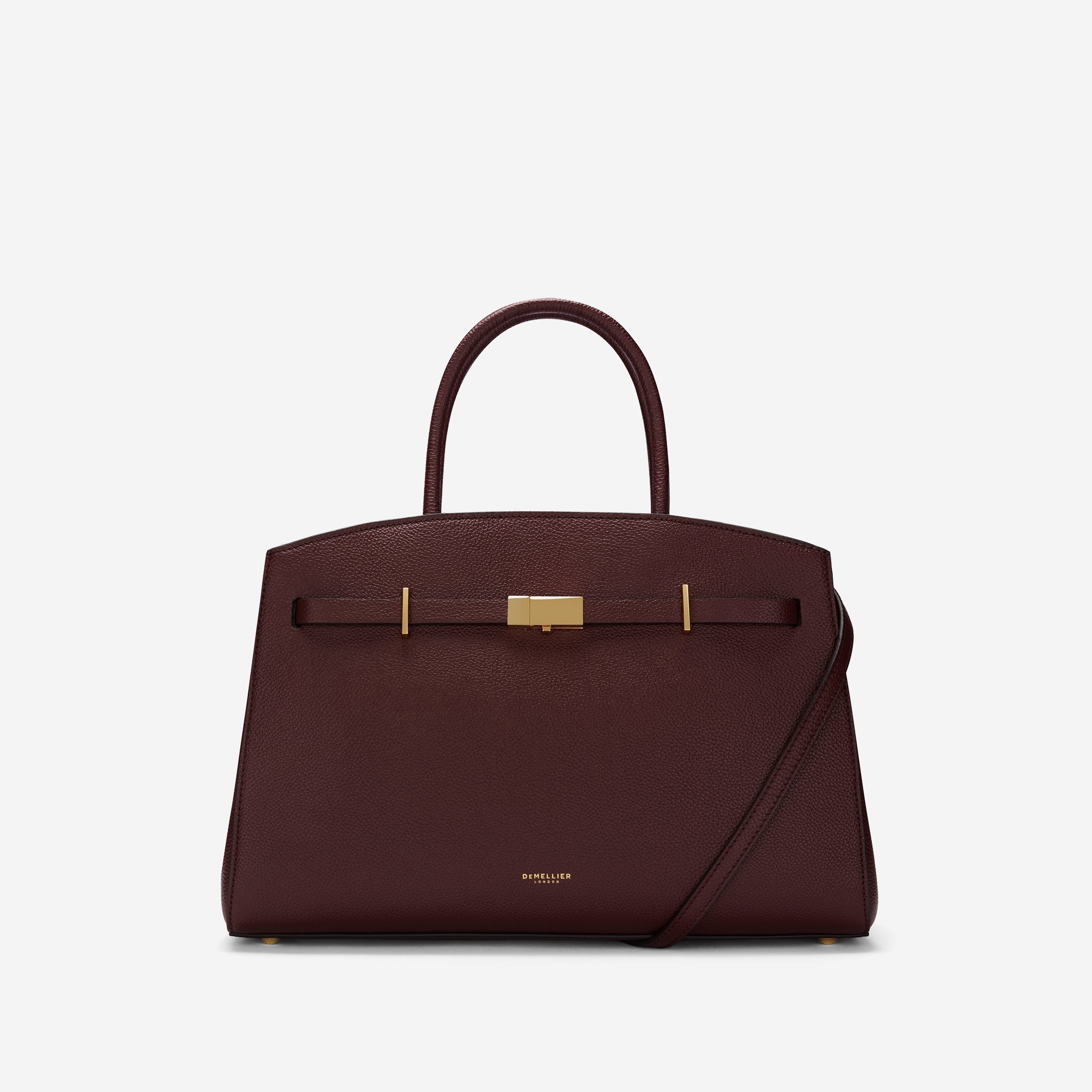 DeMellier The Midi Hudson burgundy small grain