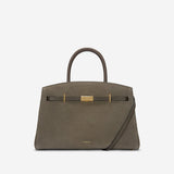 DeMellier The Midi Hudson deep olive suede & deep olive smooth