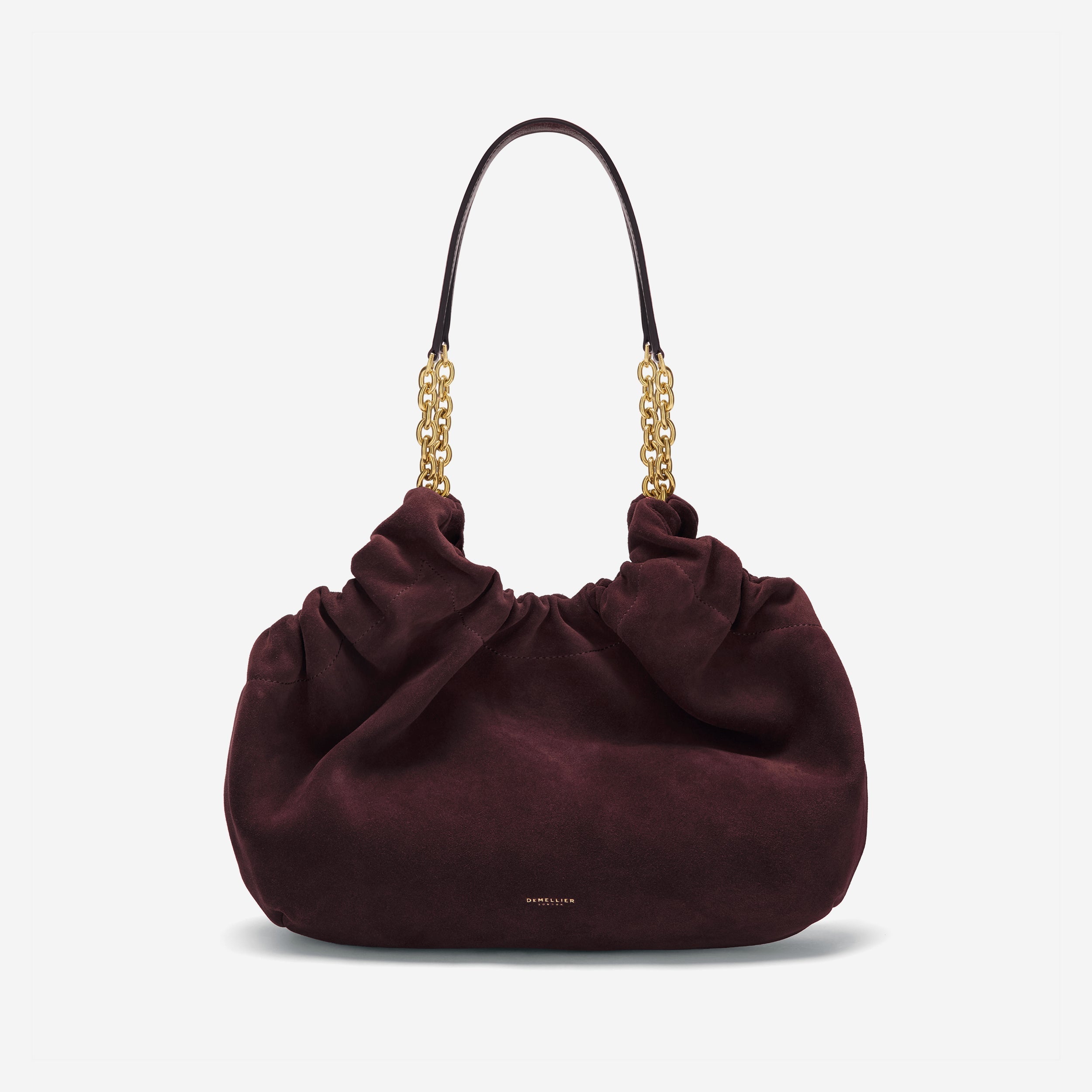 DeMellier The Midi Miami burgundy suede & burgundy smooth