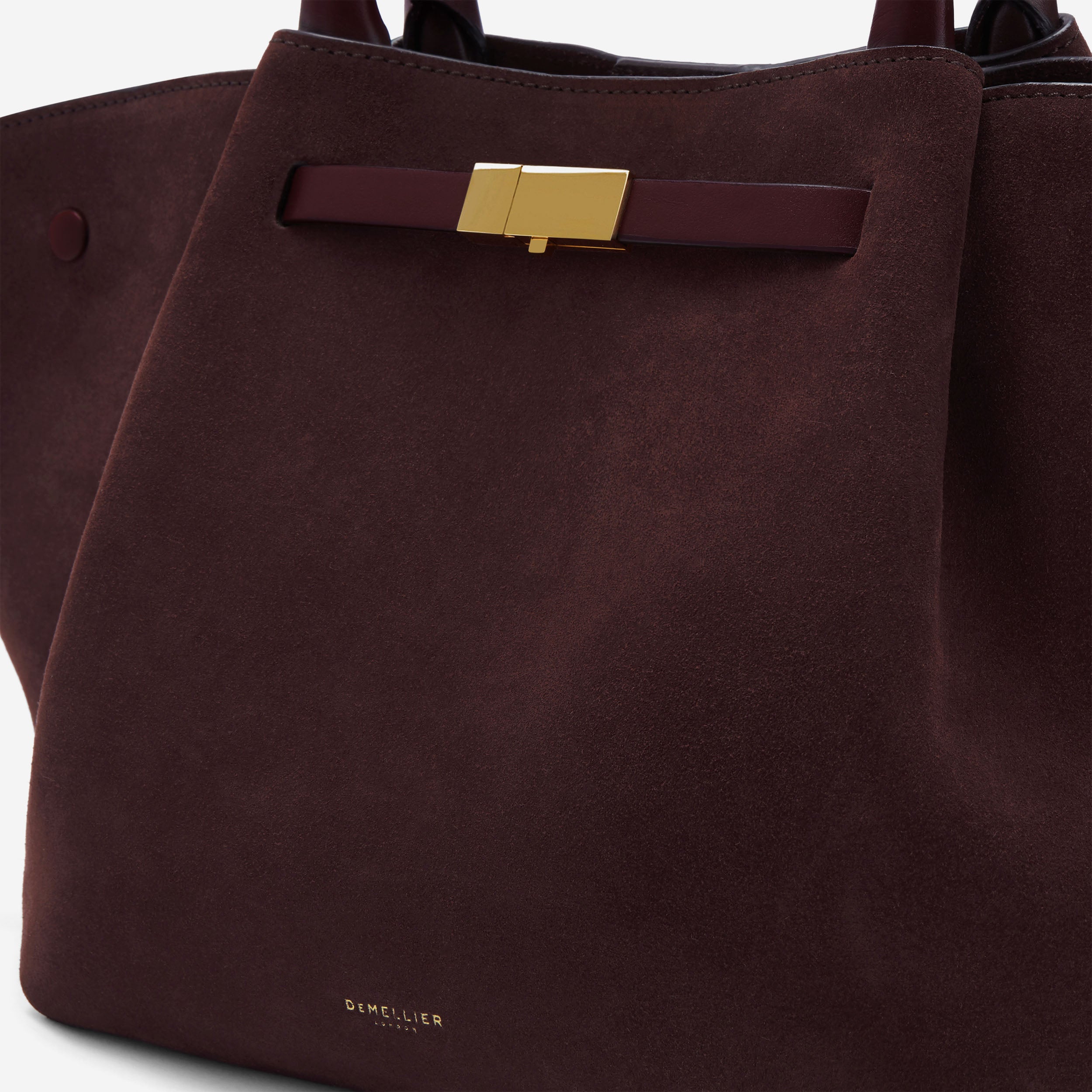 DeMellier The Midi New York burgundy suede & burgundy smooth