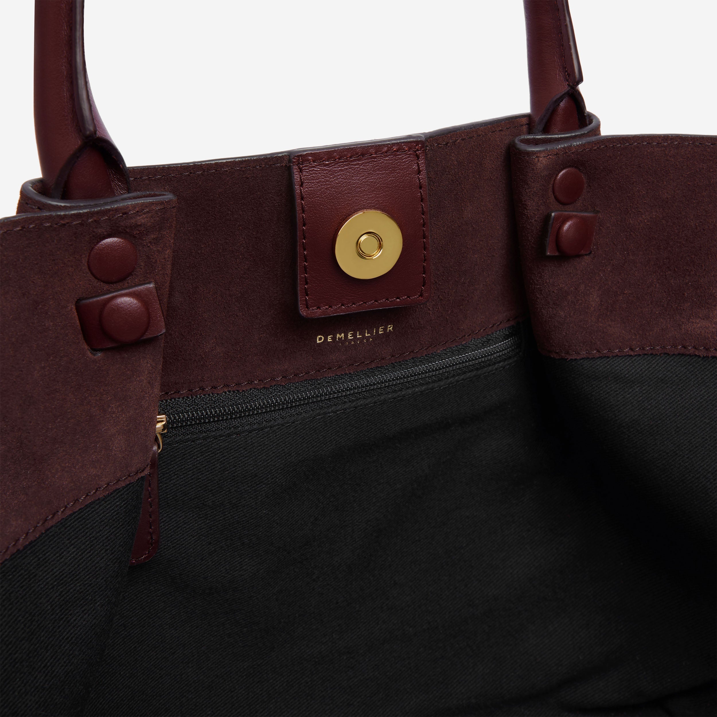 DeMellier The Midi New York burgundy suede & burgundy smooth