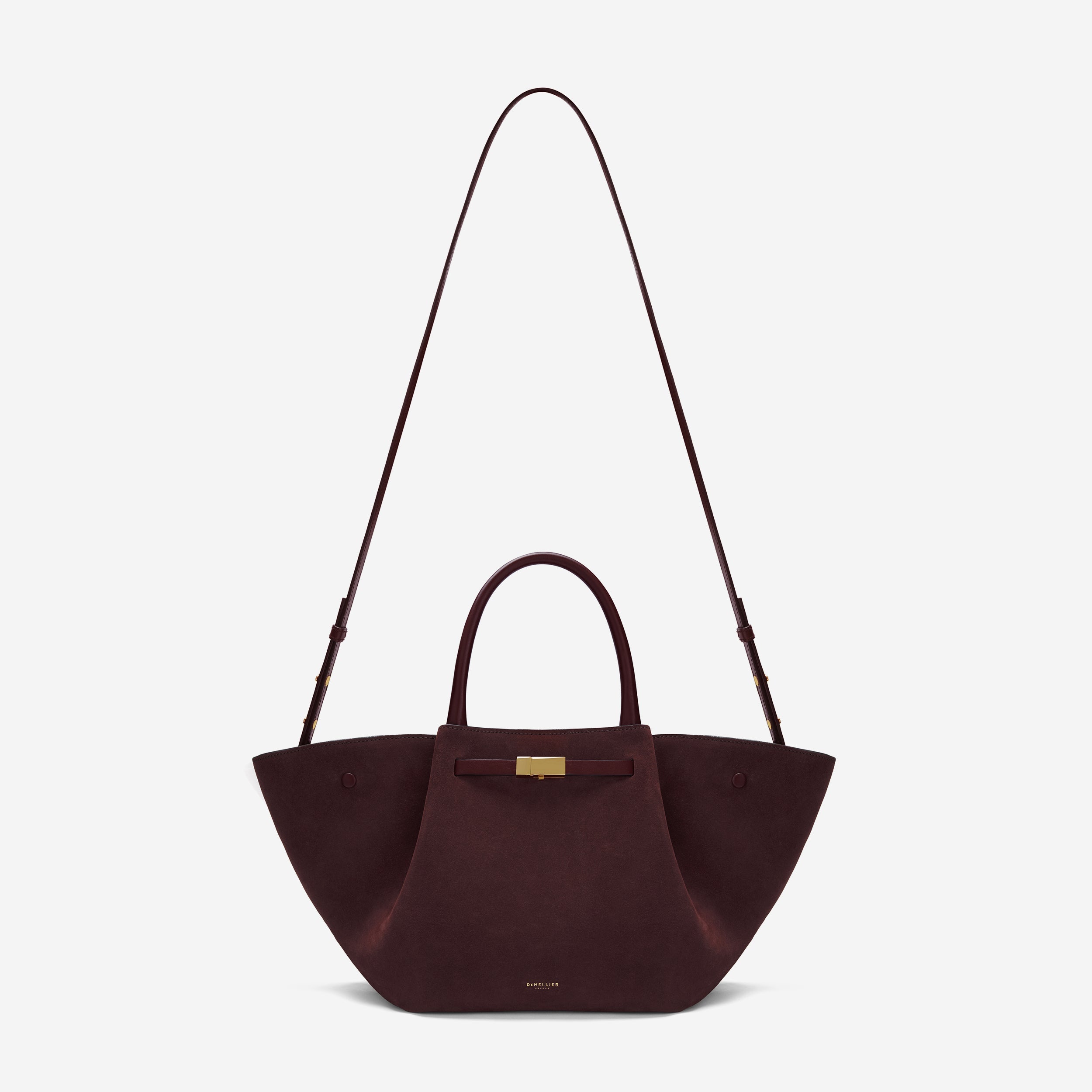 DeMellier The Midi New York burgundy suede & burgundy smooth