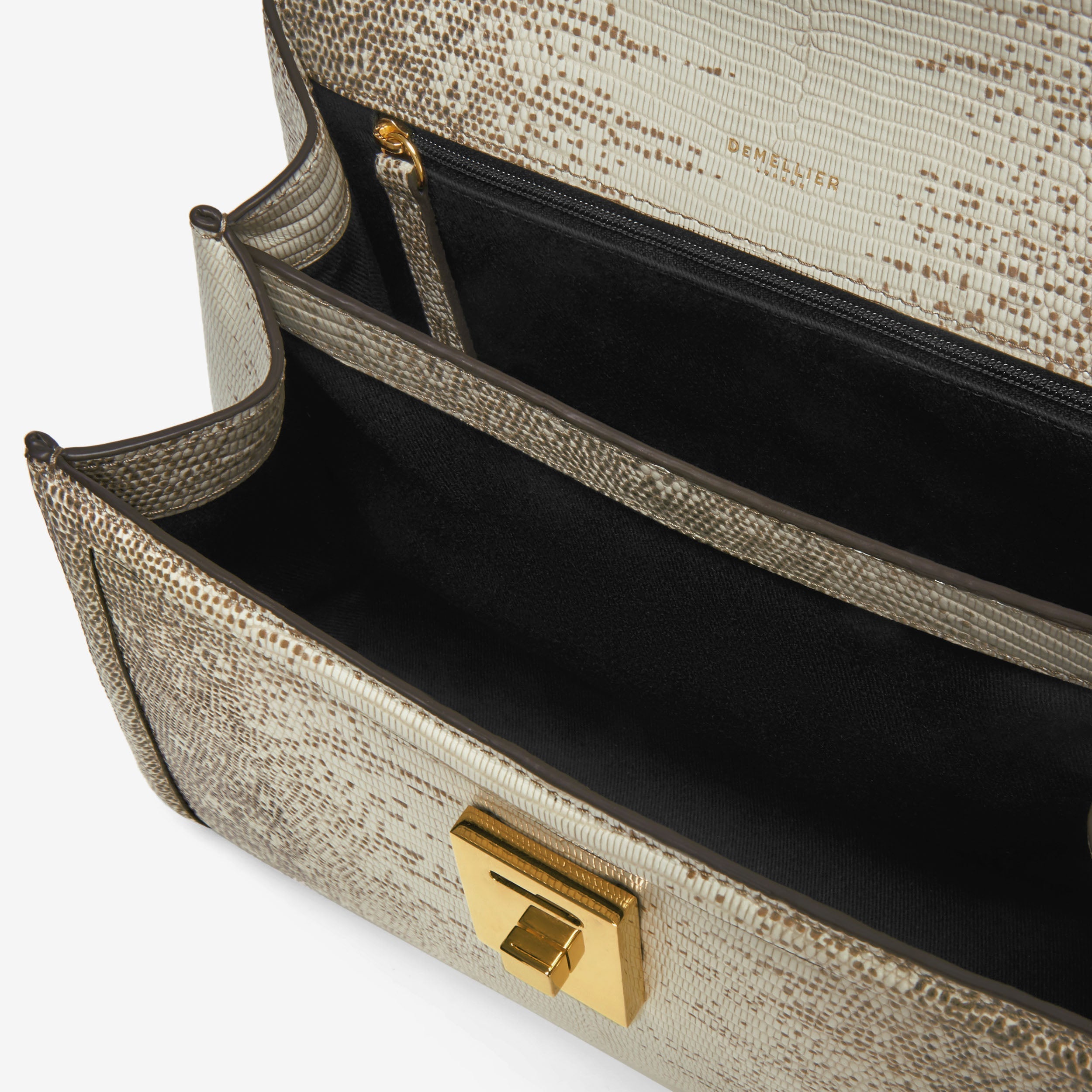 DeMellier The Midi Paris natural lizard-effect