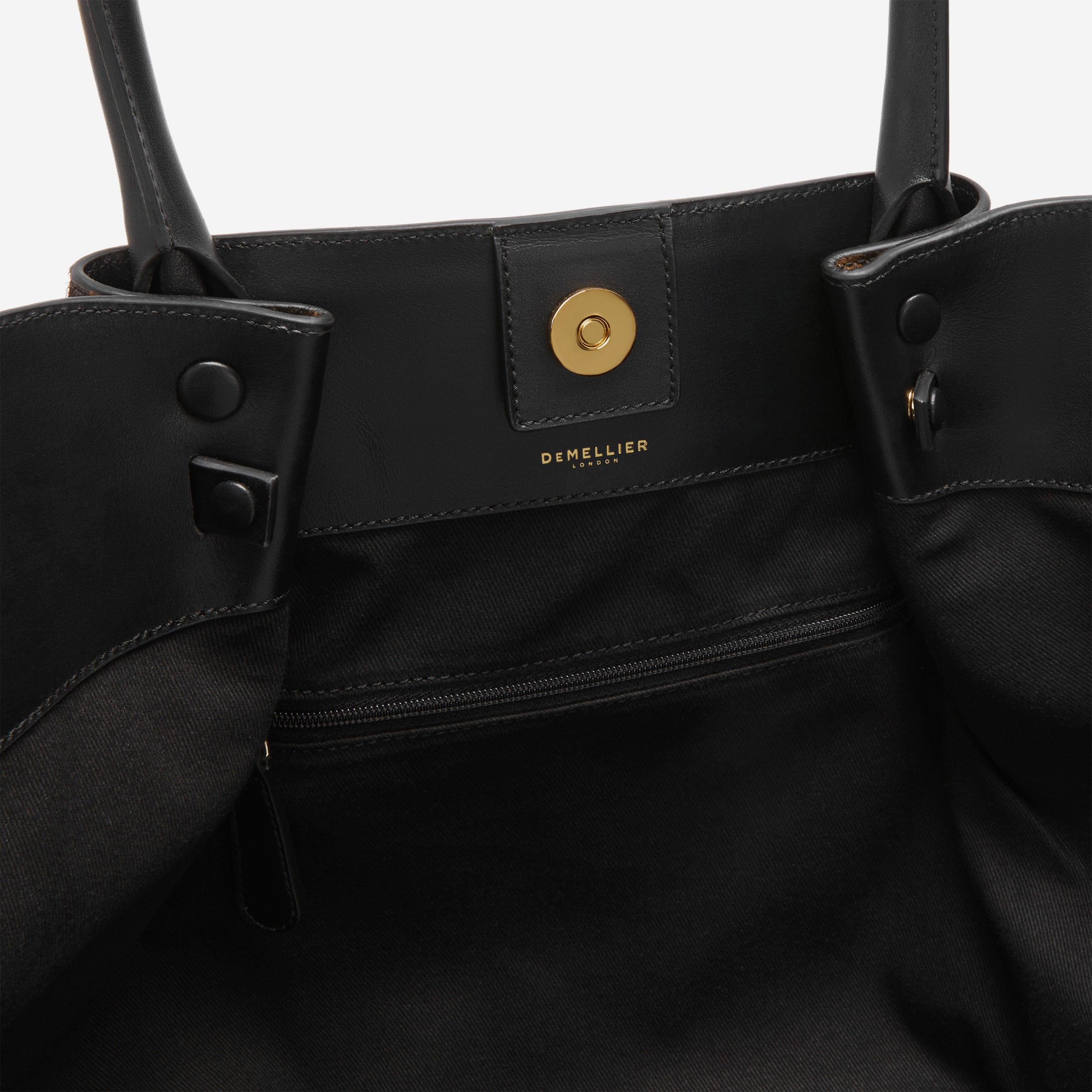 DeMellier The New York leopard-effect calf hair & black smooth