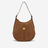 DeMellier The Siena Hobo deep tan suede & deep tan small grain