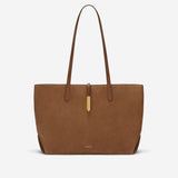 DeMellier The Tokyo Tote deep tan suede & deep tan smooth