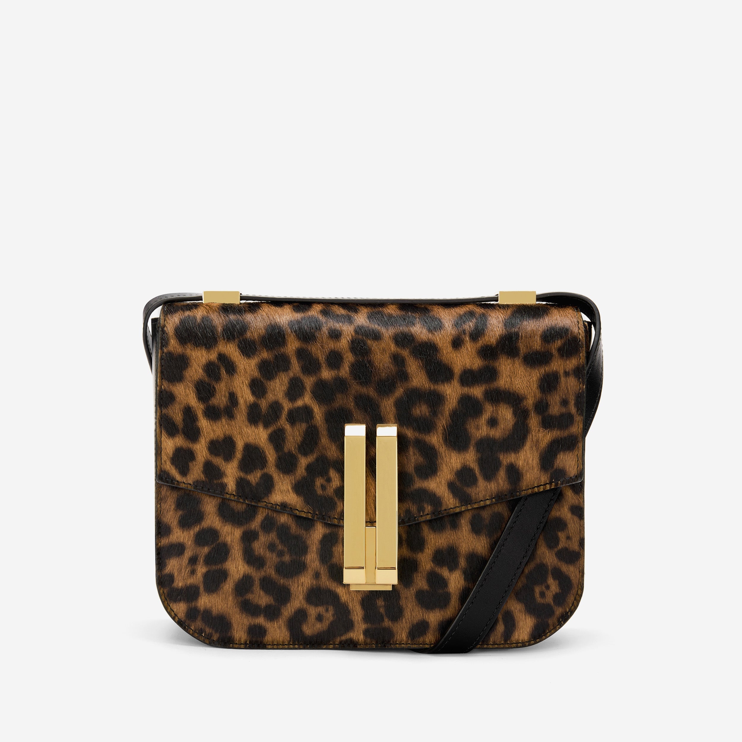 DeMellier The Vancouver leopard-effect calf hair & black smooth