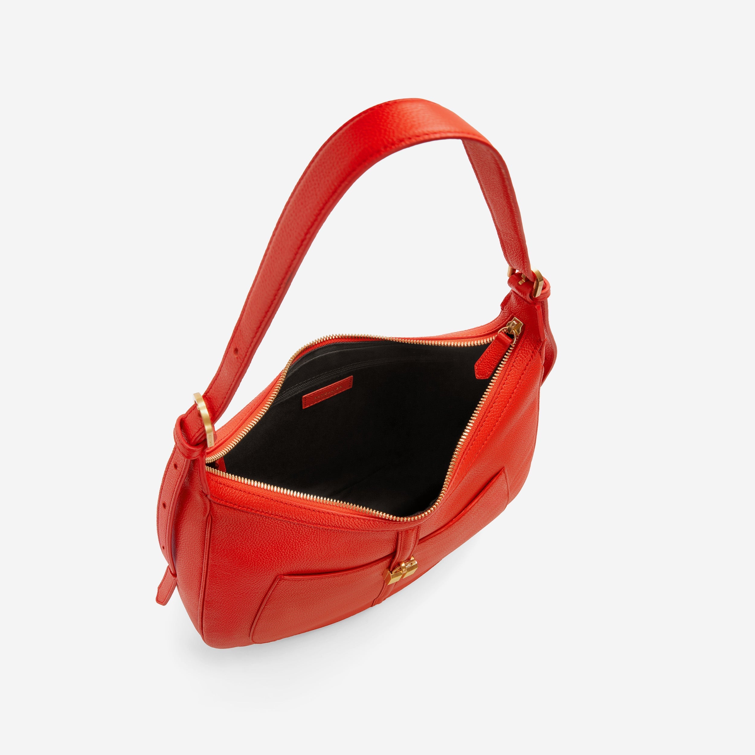 DeMellier The Siena Hobo poppy red small grain