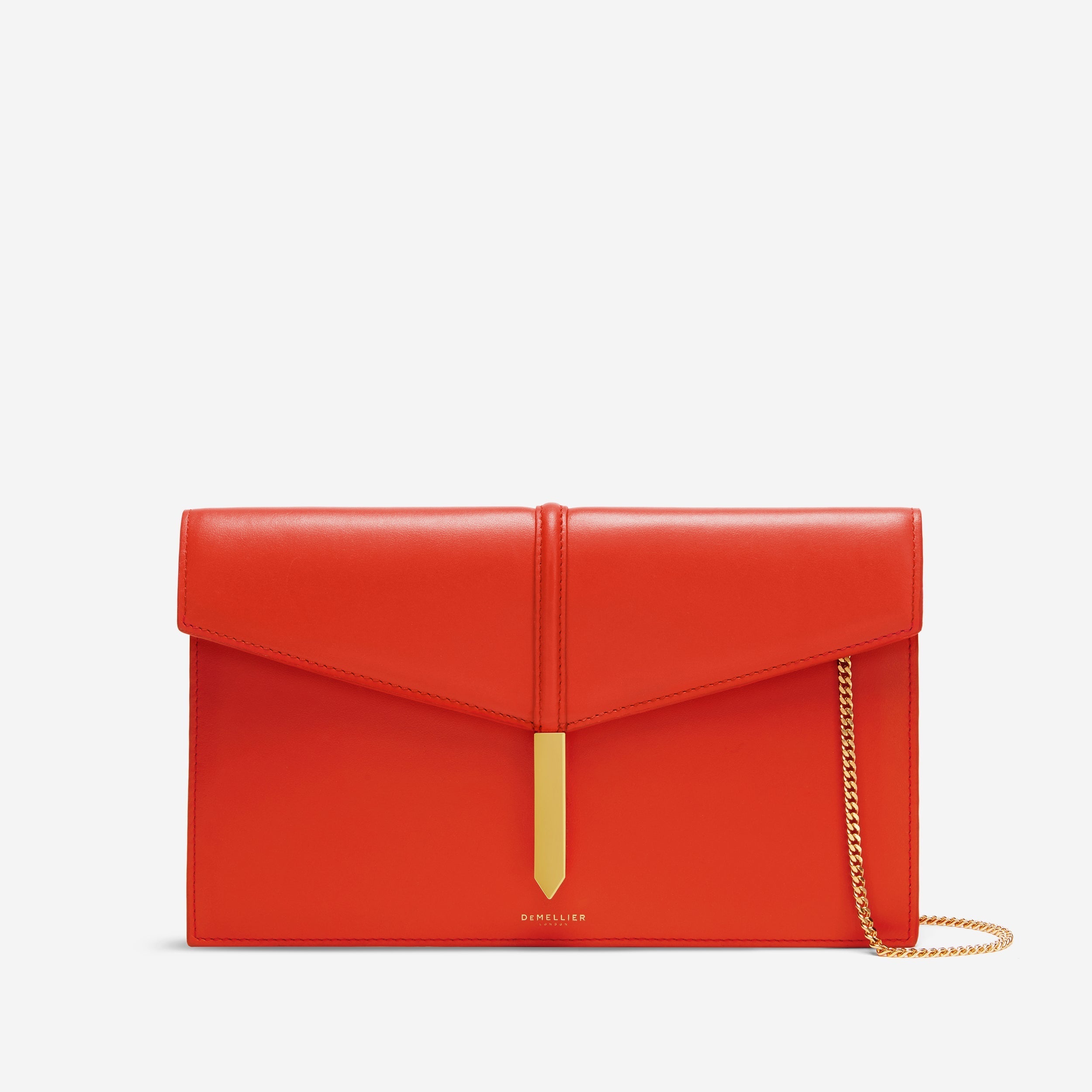 DeMellier The Tokyo Clutch poppy red smooth