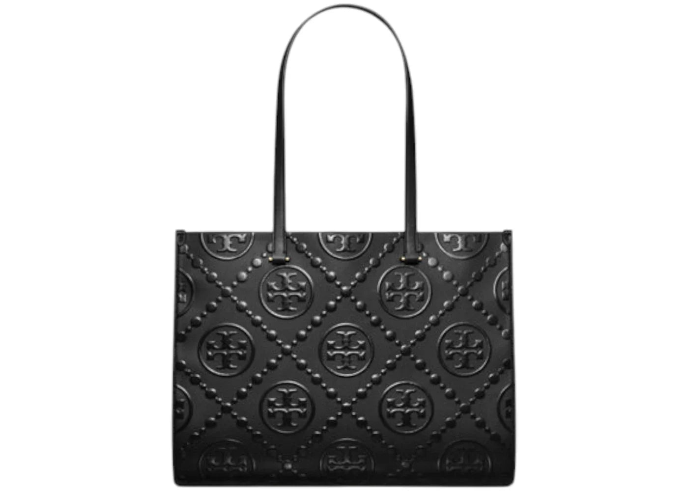 Tory Burch T Monogram Embossed Tote Black