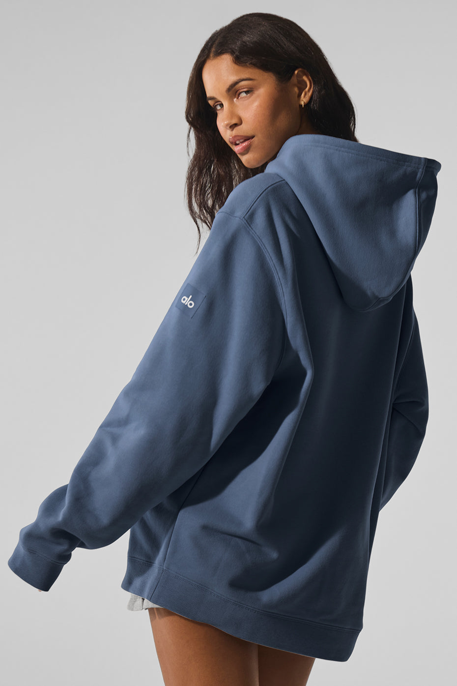 Alo Yoga Renown Heavy Weight Hoodie - Bluestone