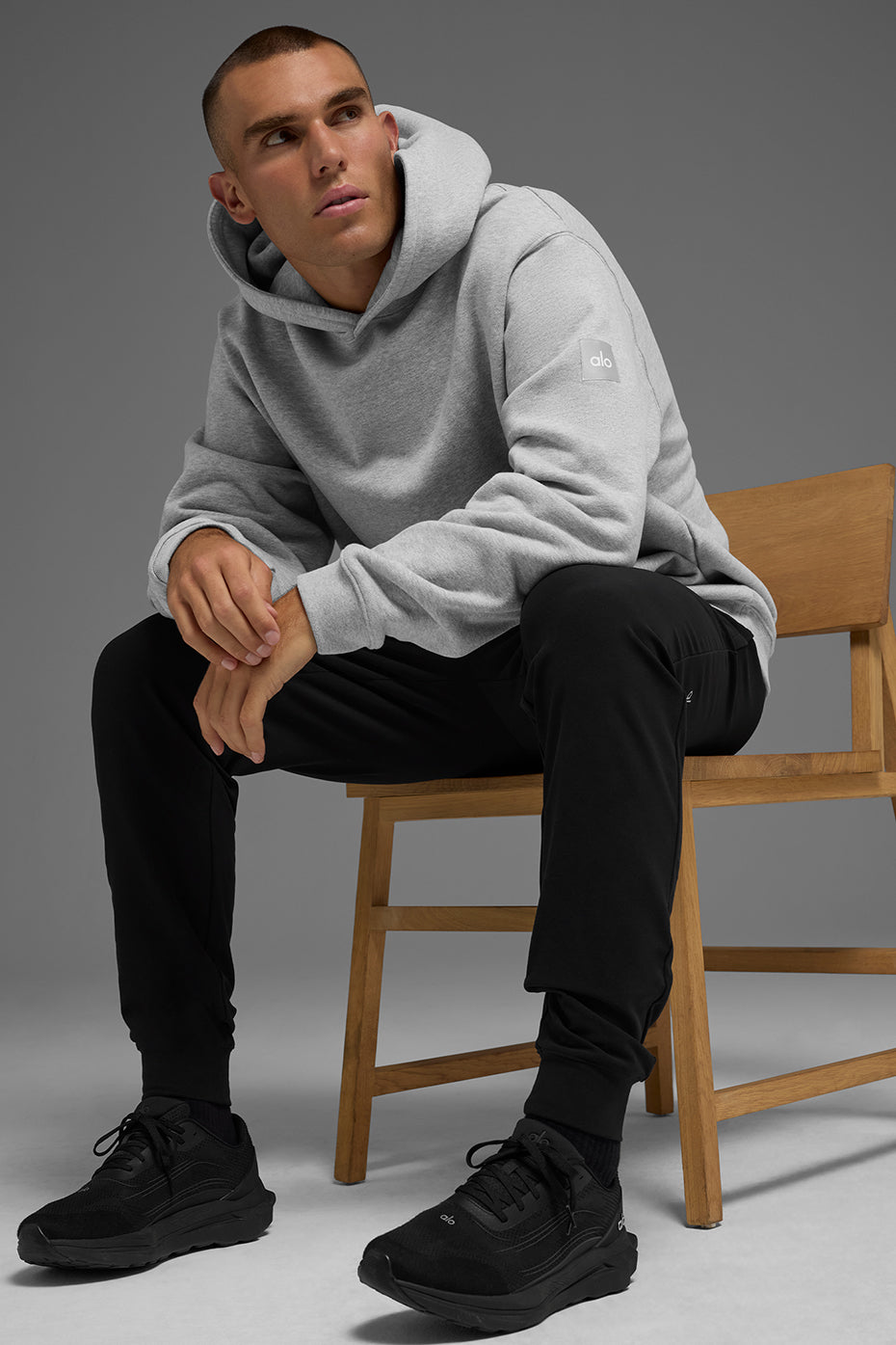 Alo Yoga Renown Heavy Weight Hoodie - Athletic Heather Grey