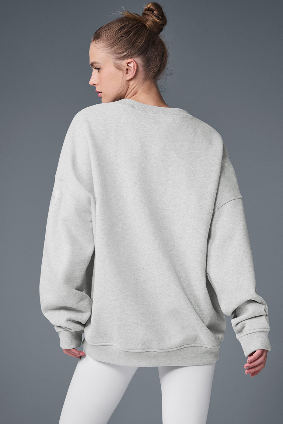 Alo Yoga Renown Heavy Weight Crew Neck Pullover - Athletic Heather Grey