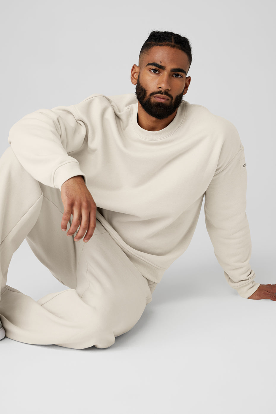 Alo Yoga Renown Heavy Weight Crew Neck Pullover - Bone