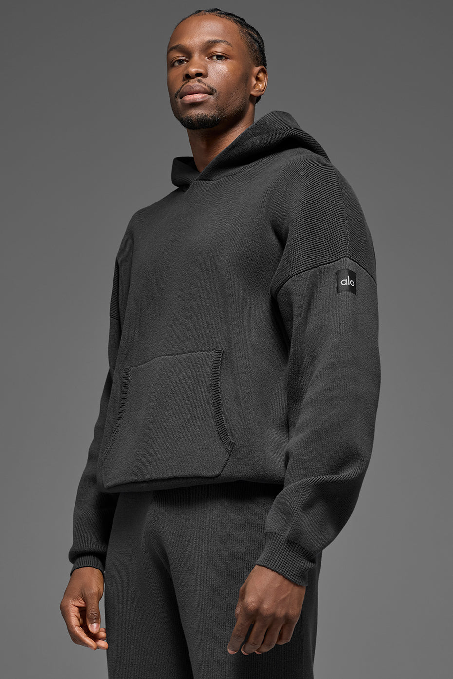Alo Yoga Scholar Hooded Sweater - Anthracite