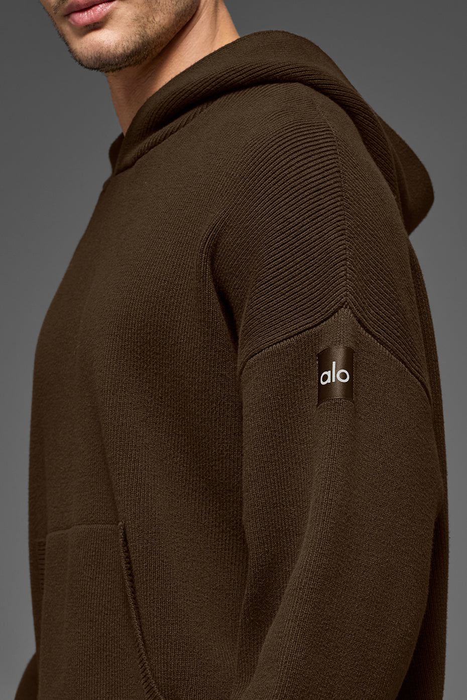 Alo Yoga Scholar Hooded Sweater - Espresso