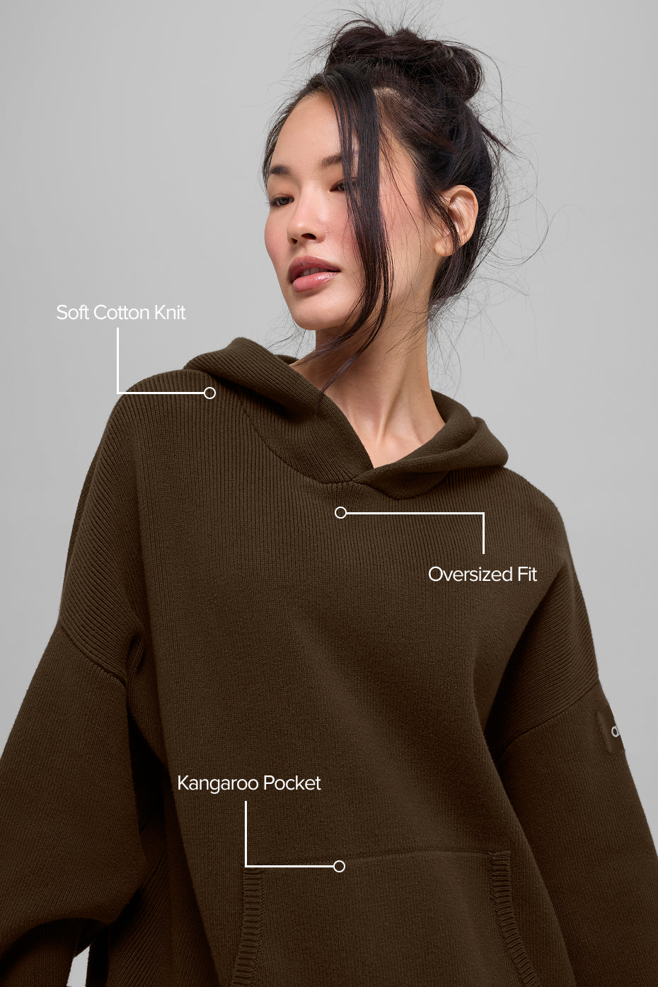 Alo Yoga Scholar Hooded Sweater - Espresso