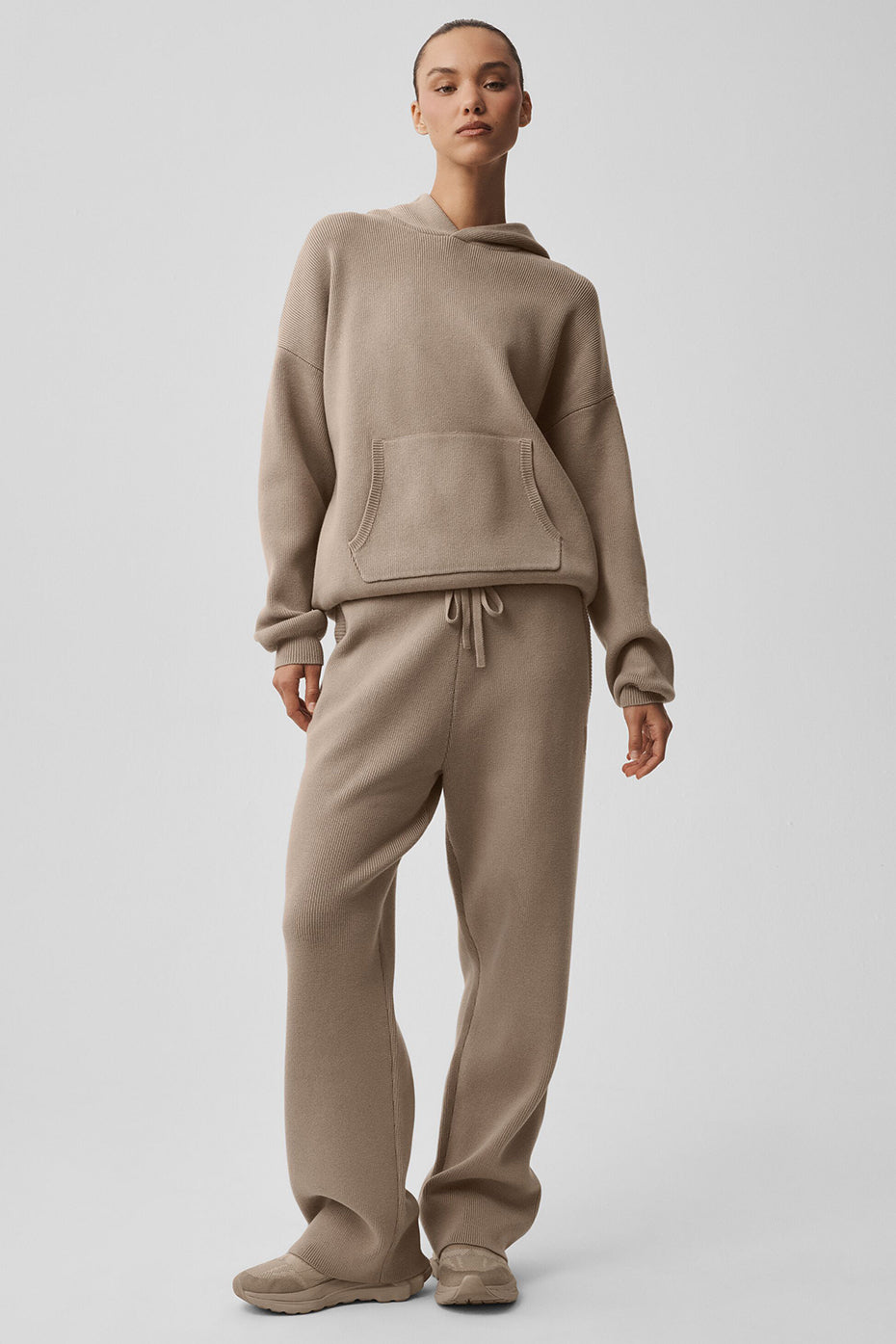 Alo Yoga Scholar Hooded Sweater - Gravel