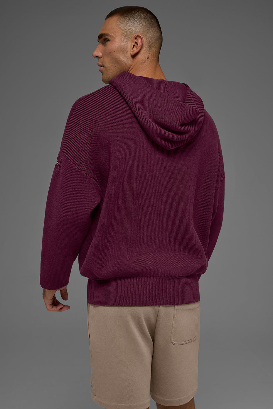 Alo Yoga Scholar Hooded Sweater - Burgundy