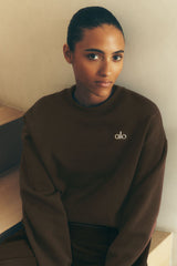 Alo Yoga Accolade Crew Neck Pullover - Espresso