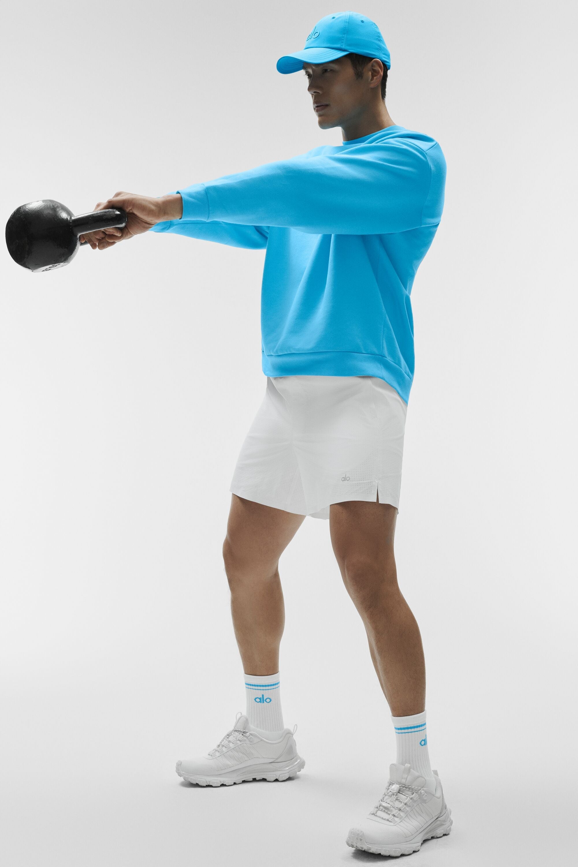Alo Yoga Accolade Crew Neck Pullover - Azure Blue