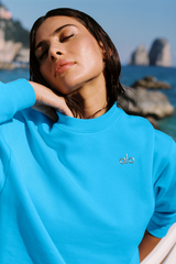 Alo Yoga Accolade Crew Neck Pullover - Azure Blue