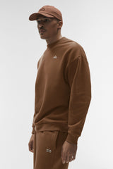 Alo Yoga Accolade Crew Neck Pullover - Sun Kissed Brown