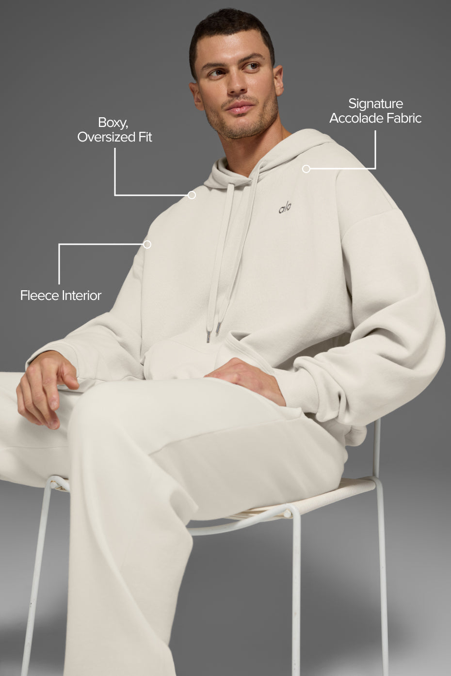 Alo Yoga Accolade Hoodie - Bone